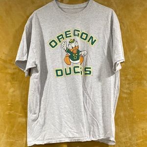 Oregon duck, Disney themed T-shirt, color, gray and large vintage